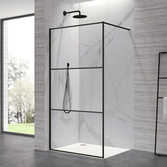 Душевая перегородка RGW WA-09B ребристое/черный