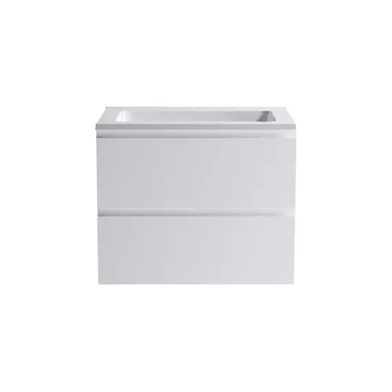 Тумба подвесная с раковиной  Astra-Form Альфа 70/90 с 2 ящиками белый матовый