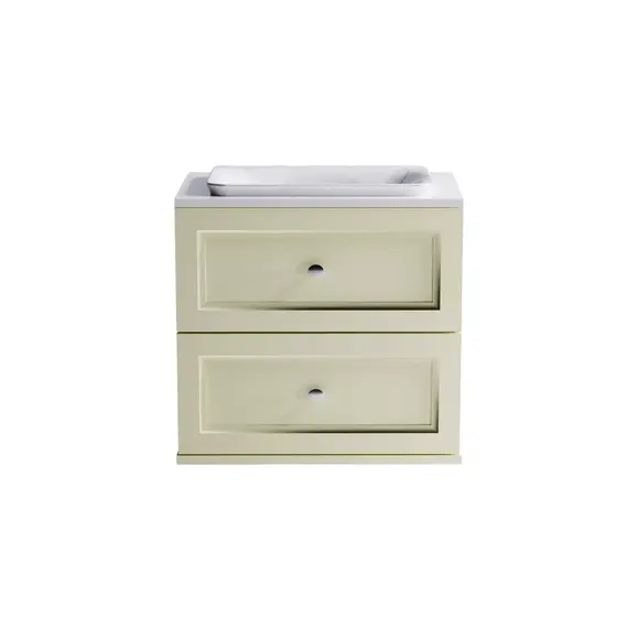 Тумба подвесная с раковиной на столешнице Astra-Form  Классик с 2 ящиками бежевый матовый