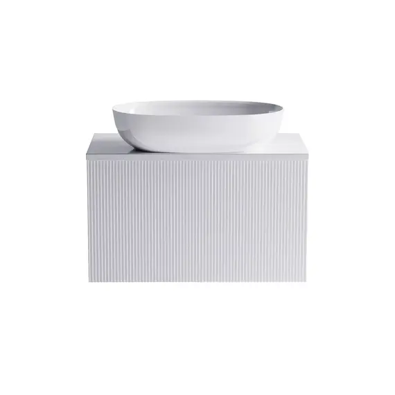 Тумба подвесная с раковиной на столешнице Astra-Form М-40 Slim с 1 ящиком белый матовый