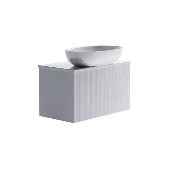 Тумба подвесная с раковиной на столешнице Astra-Form М-40 Slim с 1 ящиком белый матовый
