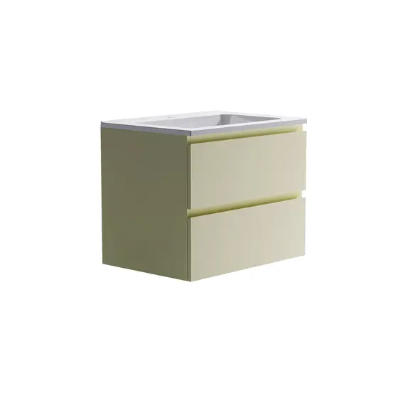 Тумба подвесная с раковиной  Astra-Form Альфа 70/90 с 2 ящиками бежевый матовый