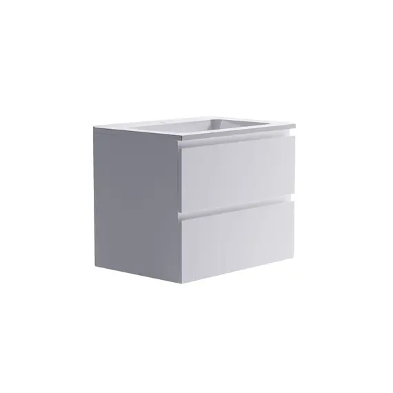 Тумба подвесная с раковиной  Astra-Form Альфа 70/90 с 2 ящиками белый матовый