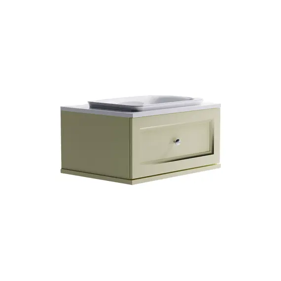 Тумба подвесная с раковиной на столешнице Astra-Form  Классик с 1 ящиком бежевый  матовый