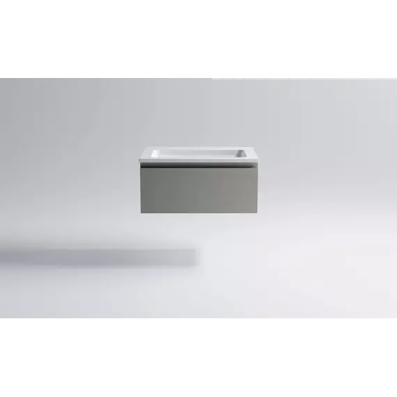 Тумба подвесная с раковиной Astra-Form  Альфа 70/90 с 1 ящиком серо-бежевый матовый