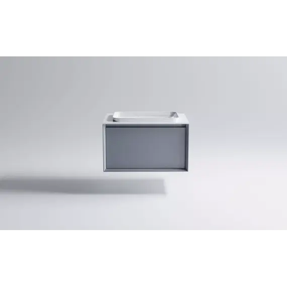 Тумба подвесная с раковиной на столешнице Astra-Form Фрейм с 1 ящ. серо-голубой матовый