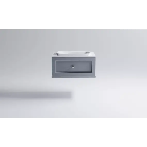 Тумба подвесная с раковиной на столешнице Astra-Form  Классик с 1 ящиком серо-голубой  матовый
