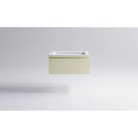 Тумба подвесная с раковиной  Astra-Form Альфа 70/90 с 1 ящиком бежевый матовый