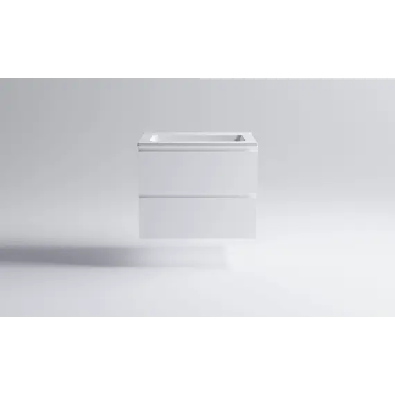 Тумба подвесная с раковиной  Astra-Form Альфа 70/90 с 2 ящиками белый матовый