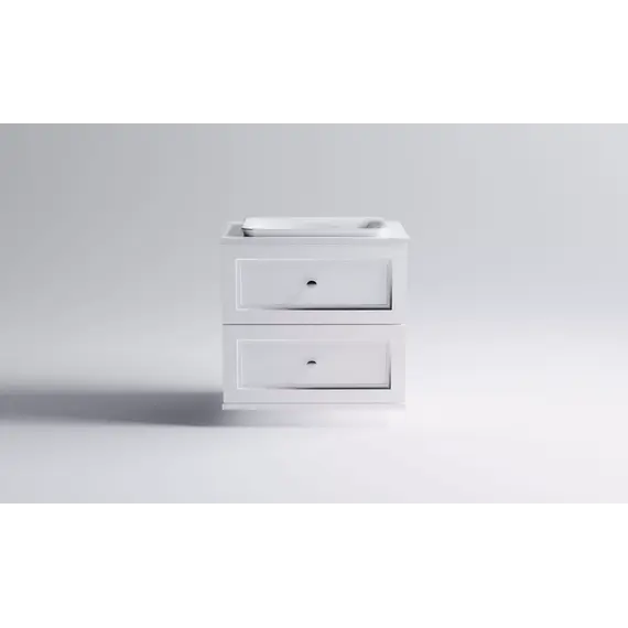 Тумба подвесная с раковиной на столешнице Astra-Form  Классик  с 2 ящиками белый матовый