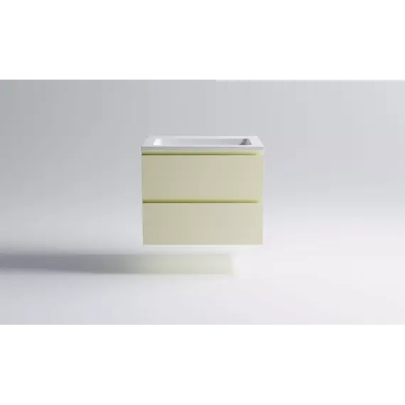 Тумба подвесная с раковиной  Astra-Form Альфа 70/90 с 2 ящиками бежевый матовый