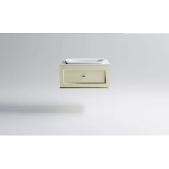 Тумба подвесная с раковиной на столешнице Astra-Form  Классик с 1 ящиком бежевый  матовый