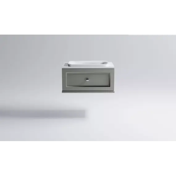 Тумба подвесная с раковиной на столешнице Astra-Form  Классик с 1 ящиком серо-бежевый  матовый
