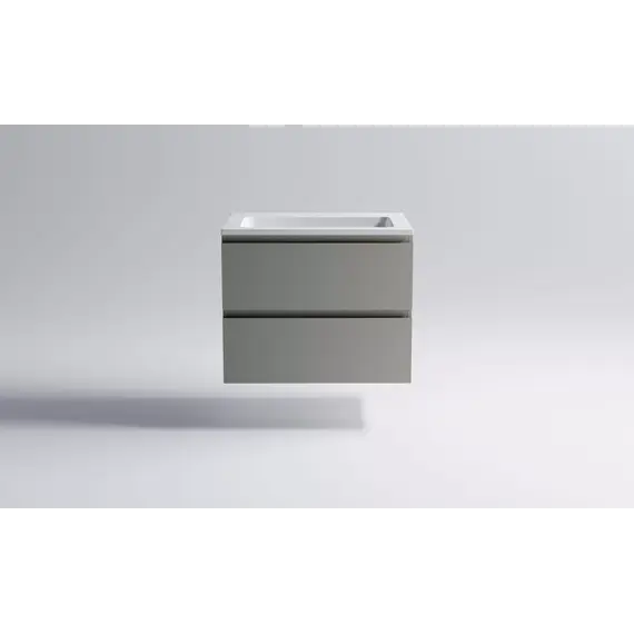 Тумба подвесная с раковиной  Astra-Form Альфа 70/90 с 2 ящиками серо-бежевый матовый