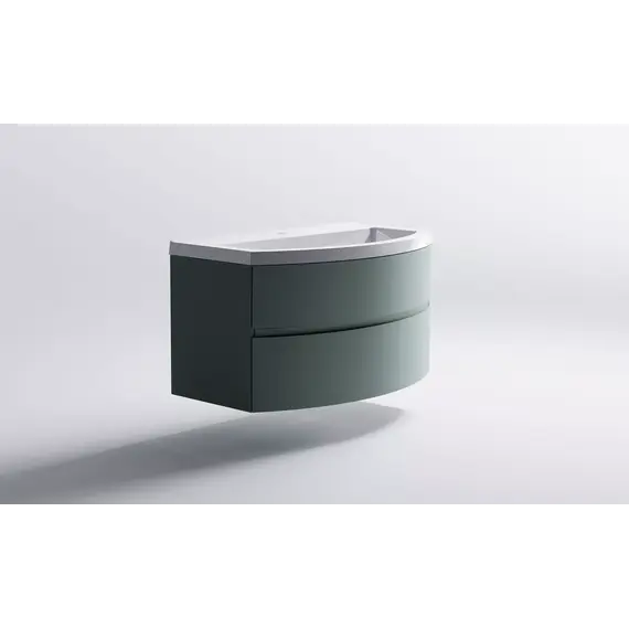 Тумба подвесная с раковиной Astra-Form Венеция 2.0 с 2 ящиками  зеленый матовый