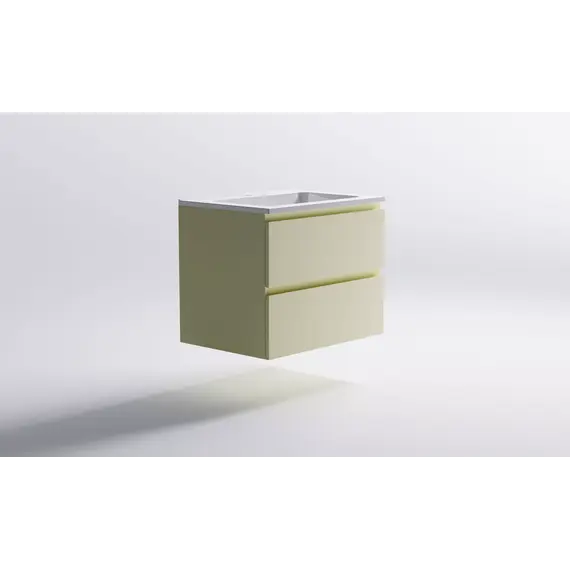 Тумба подвесная с раковиной  Astra-Form Альфа 70/90 с 2 ящиками бежевый матовый