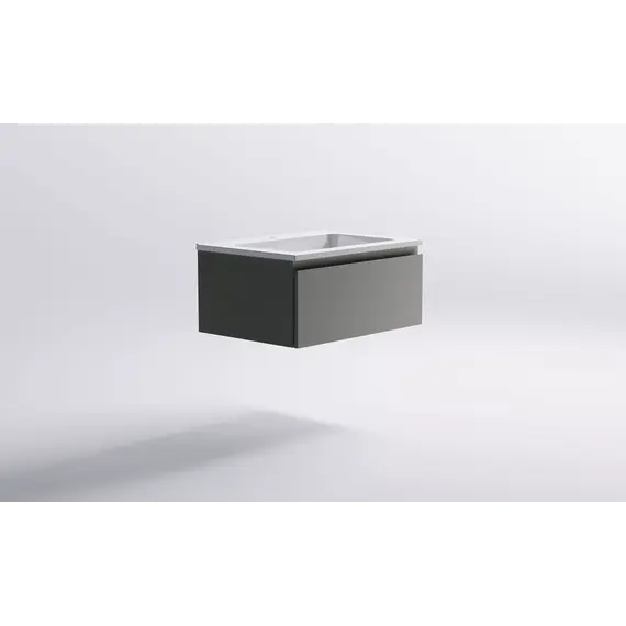 Тумба подвесная с раковиной Astra-Form  Альфа 70/90 с 1 ящиком серо-бежевый матовый