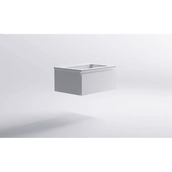 Тумба подвесная с раковиной  Astra-Form Альфа 70/90 с 1 ящиком белый матовый