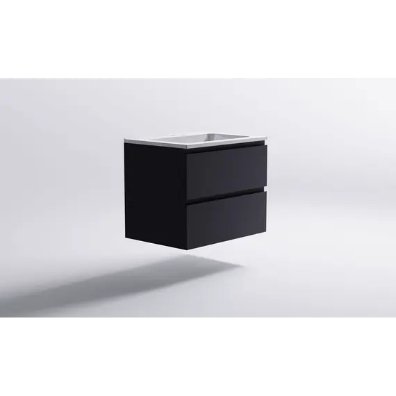 Тумба подвесная с раковиной Astra-Form Альфа 70/90 с 2 ящиками темно-серый матовый