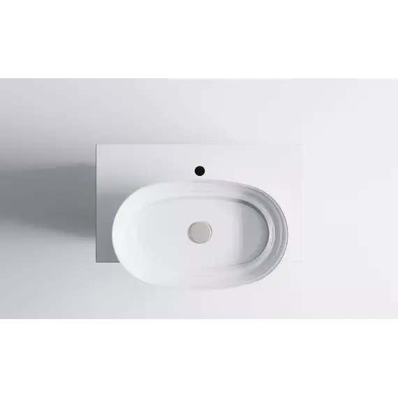 Тумба подвесная с раковиной на столешнице Astra-Form  М-40 Slim с 1 ящиком темно-серый матовый