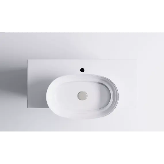 Тумба подвесная с раковиной на столешнице Astra-Form  М-40 Slim с 1 ящиком темно-серый матовый