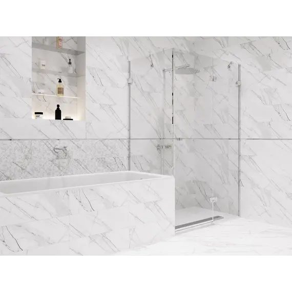 Плитка грес глаз. Pulse_GT Бело-серый  45*45