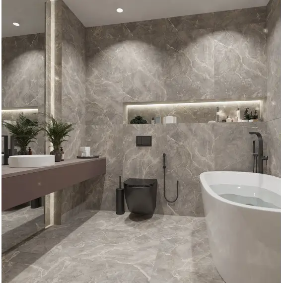 Керамогранит Сакраменто / Sacramento Серый 120x60 карвинг_ 1\43,2