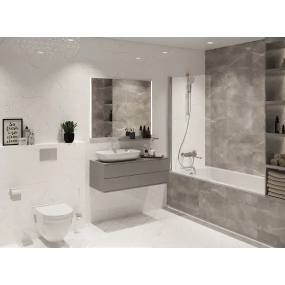  Декор кер. Силуэт / Siluet Бел. 25x50 _ 1\7