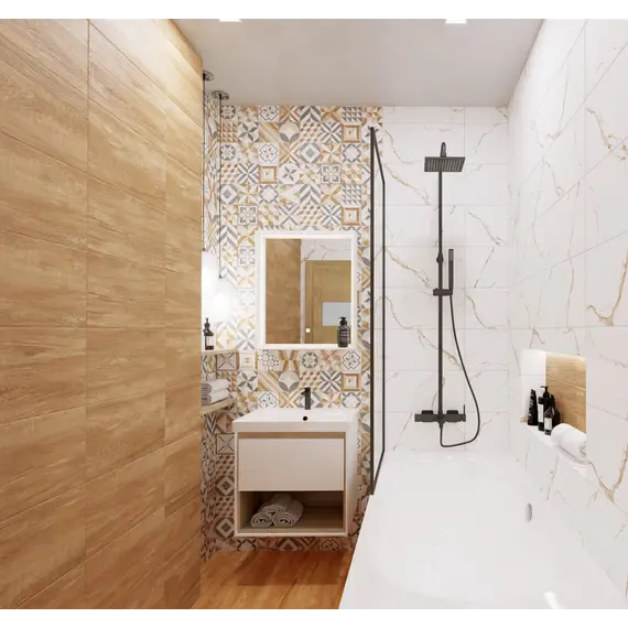  Настенная плитка Мармарис / Marmaris Бел. 25x50 пэчворк_ 1\74,25