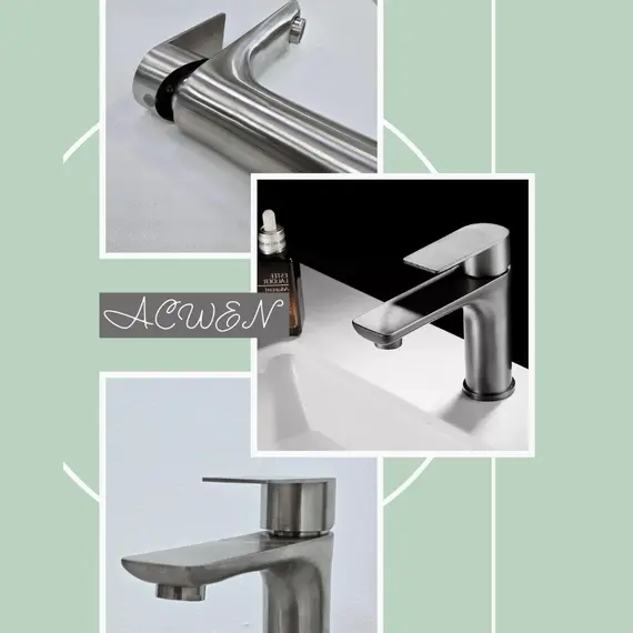 Смеситель для раковины  ACWEN 81193 матовый хром