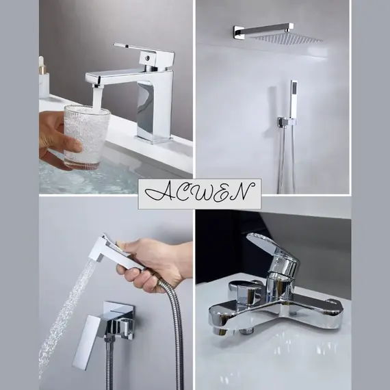 Душевая система ACWEN-80118  встраиваемая с изливом , хром