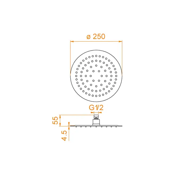 Верхний душ 3D круглый RGW SP-81B
