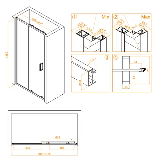 Душевая дверь RGW CL-14B