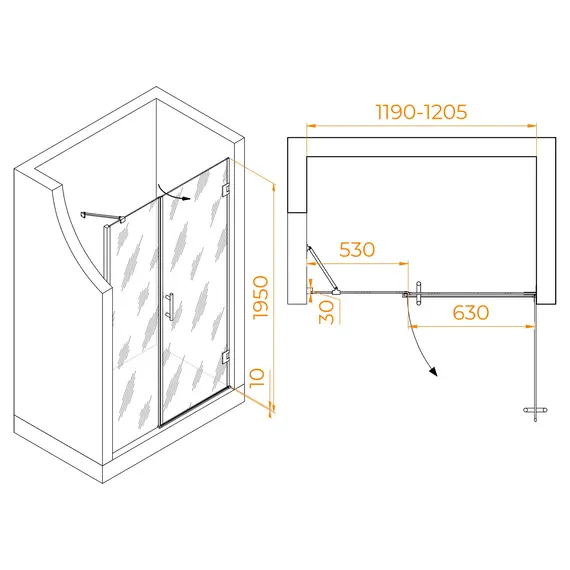 Душевая дверь RGW HO-012