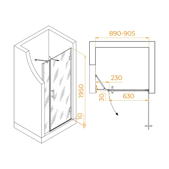 Душевая дверь RGW HO-012B