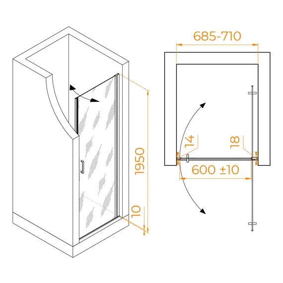 Душевая дверь RGW LE-003
