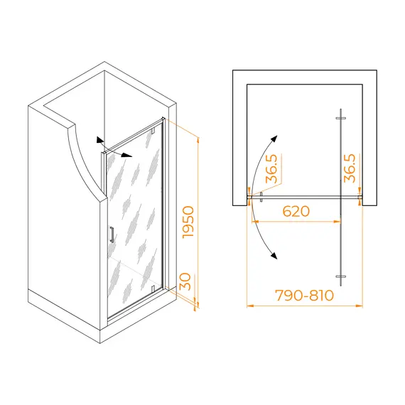 Душевая дверь RGW LE-102