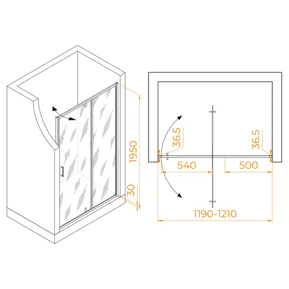 Душевая дверь RGW LE-103