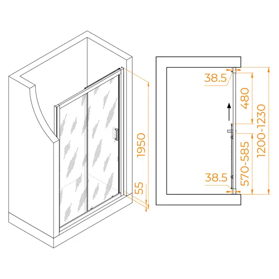 Душевая дверь RGW PA-016
