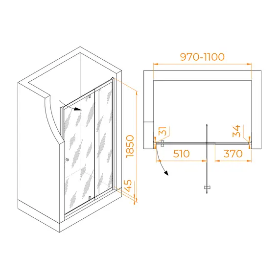 Душевая дверь RGW PA-02B NEW