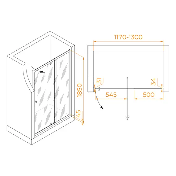 Душевая дверь RGW PA-02 NEW
