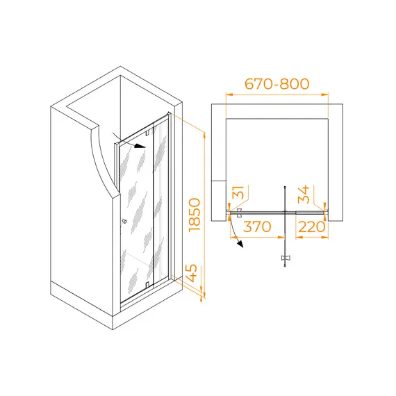 Душевая дверь RGW PA-02 NEW