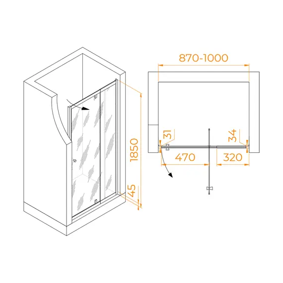 Душевая дверь RGW PA-02 NEW