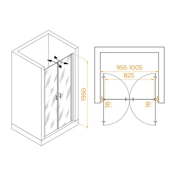 Душевая дверь RGW PA-104Gb