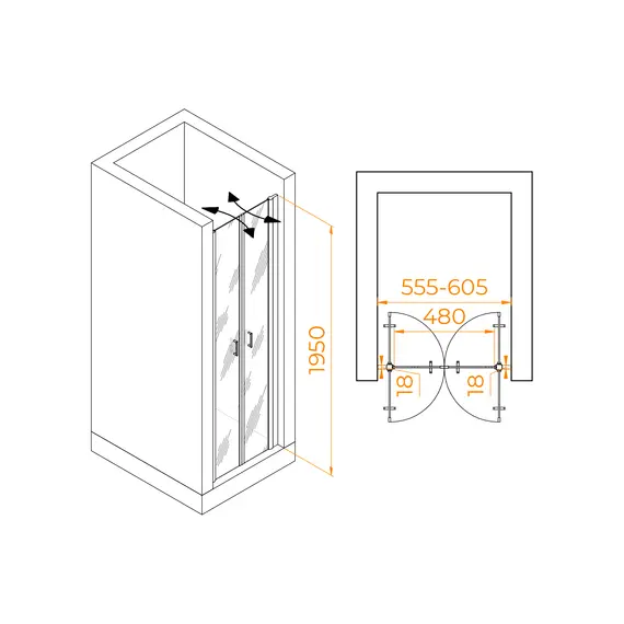 Душевая дверь RGW PA-104B
