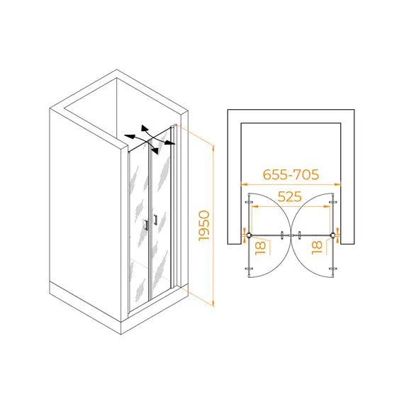 Душевая дверь RGW PA-104B