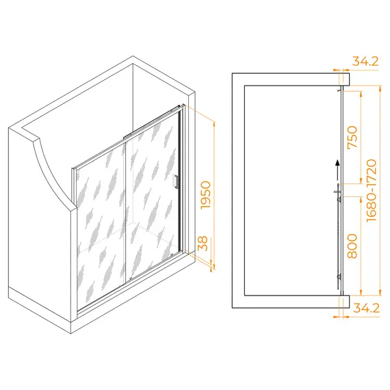 Душевая дверь RGW PA-14Gb