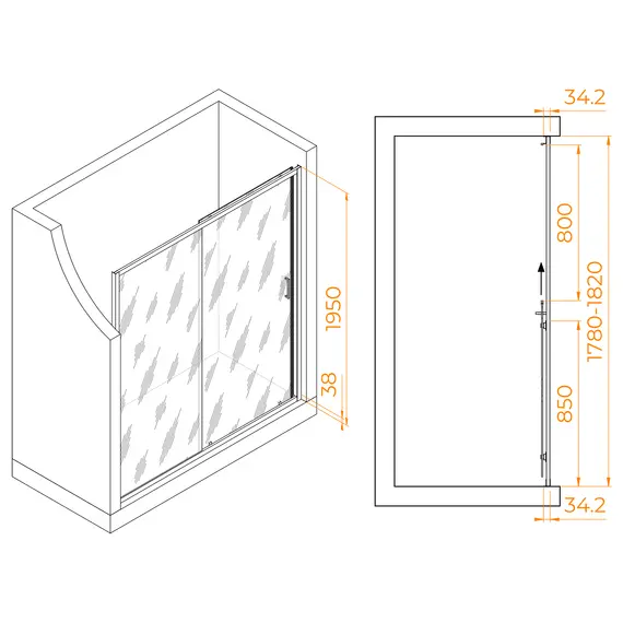 Душевая дверь RGW PA-14B