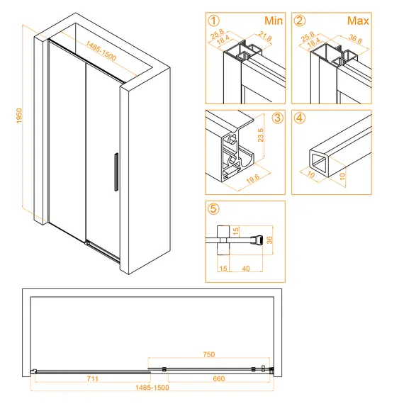 Душевая дверь RGW SV-12B