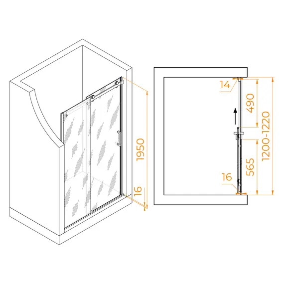 Душевая дверь RGW TO-14